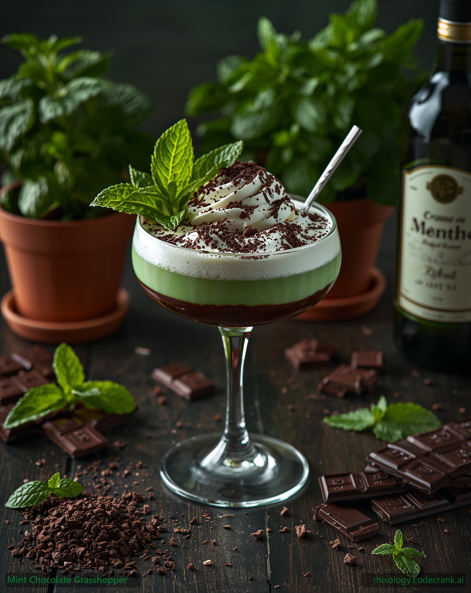 Mint Chocolate Grasshopper cocktail recipe