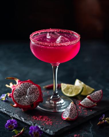 Dragon Fruit Sunset Margarita